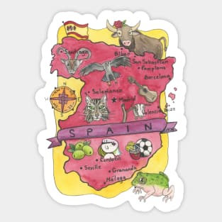 Map of Spain Sticker